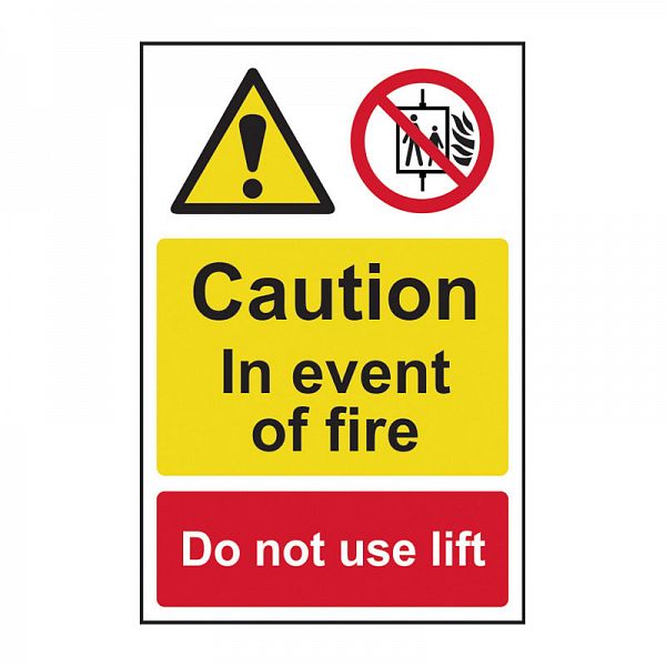 Scan Caution In event of fire Do not use lift
