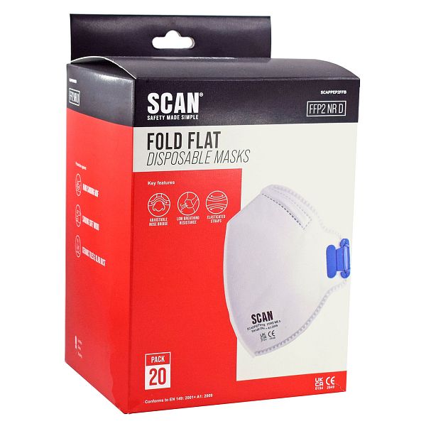 Scan Fold Flat Disposable Mask FFP2