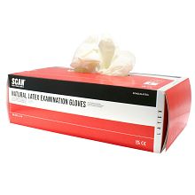 Scan Natural Latex Examination Gloves (Box of 100)