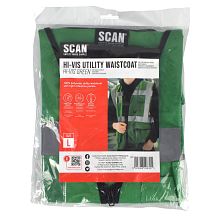 Scan Hi-Vis Utility Waistcoat Green