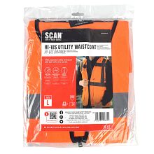 Scan Hi-Vis Utility Waistcoat Orange