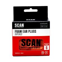Scan Tapered Foam Earplugs SNR37 (6 Pairs)
